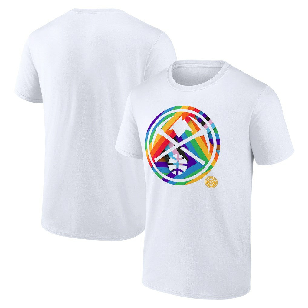 Denver Nuggets Team Logo Pride T-Shirt White - NBA