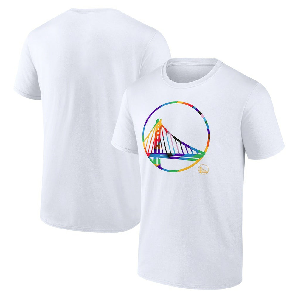 Golden State Warriors Team Logo Pride T-Shirt White - NBA