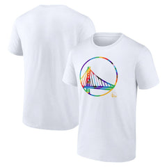 Golden State Warriors Team Logo Pride T-Shirt White - NBA
