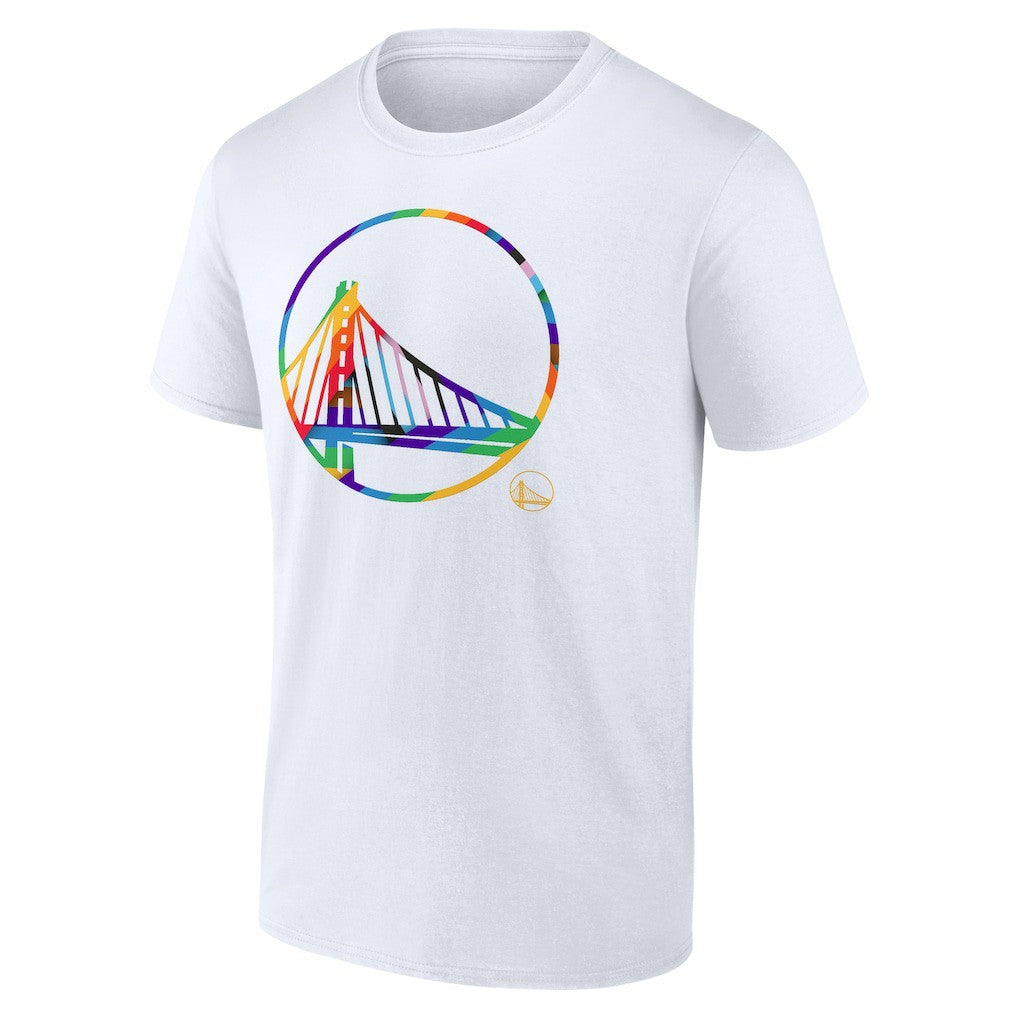 Golden State Warriors Team Logo Pride T-Shirt White - NBA
