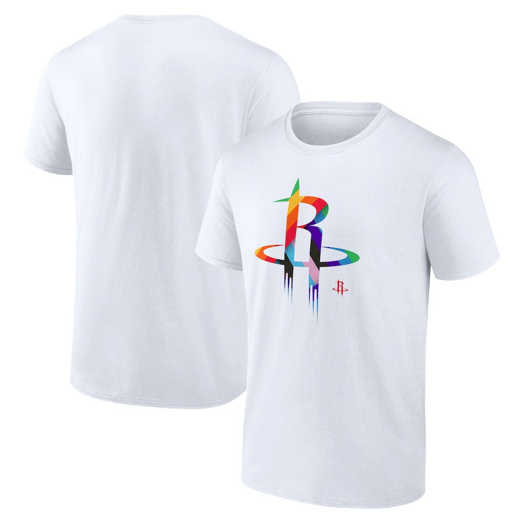 Houston Rockets Team Logo Pride T-Shirt White - NBA