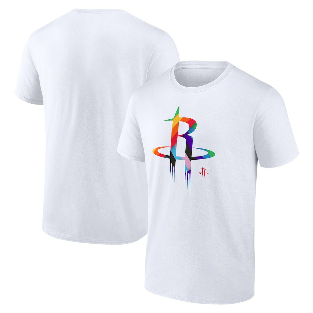 Houston Rockets Team Logo Pride T-Shirt White - NBA
