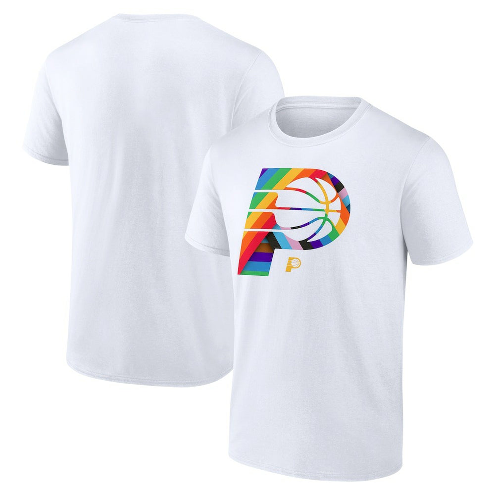 Indiana Pacers Team Logo Pride T-Shirt White - NBA