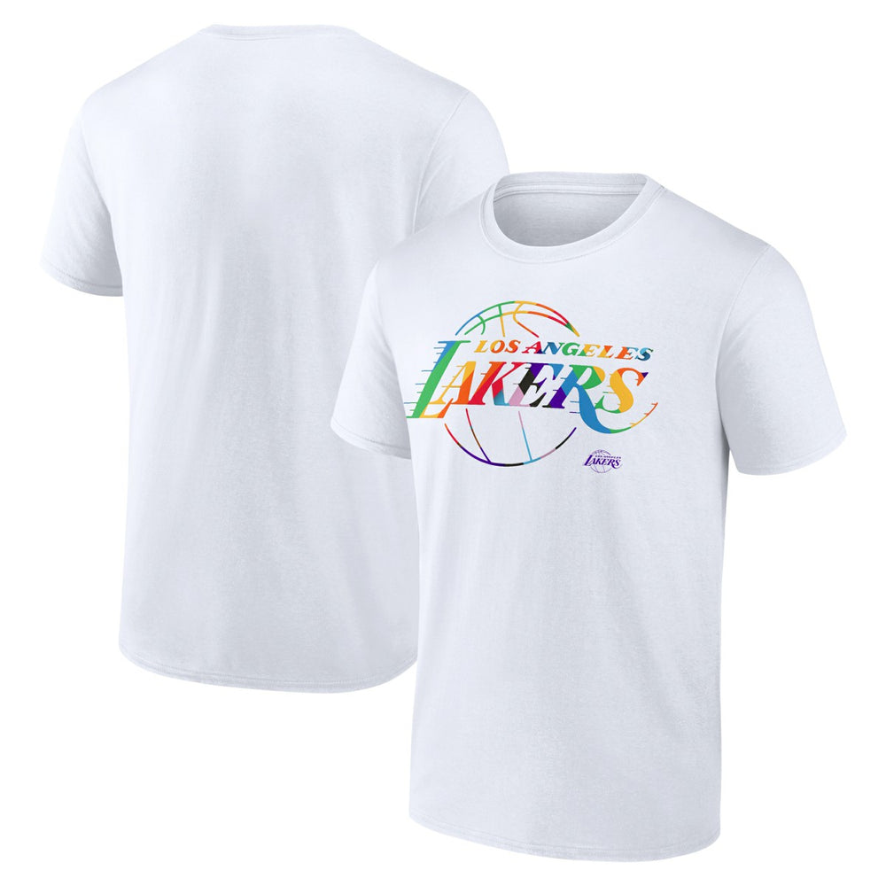 Los Angeles Lakers Team Logo Pride T-Shirt White - NBA