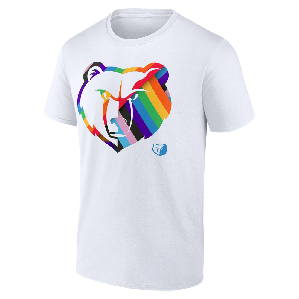 Memphis Grizzlies Team Logo Pride T-Shirt White - NBA