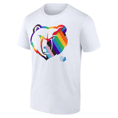 Memphis Grizzlies Team Logo Pride T-Shirt White - NBA