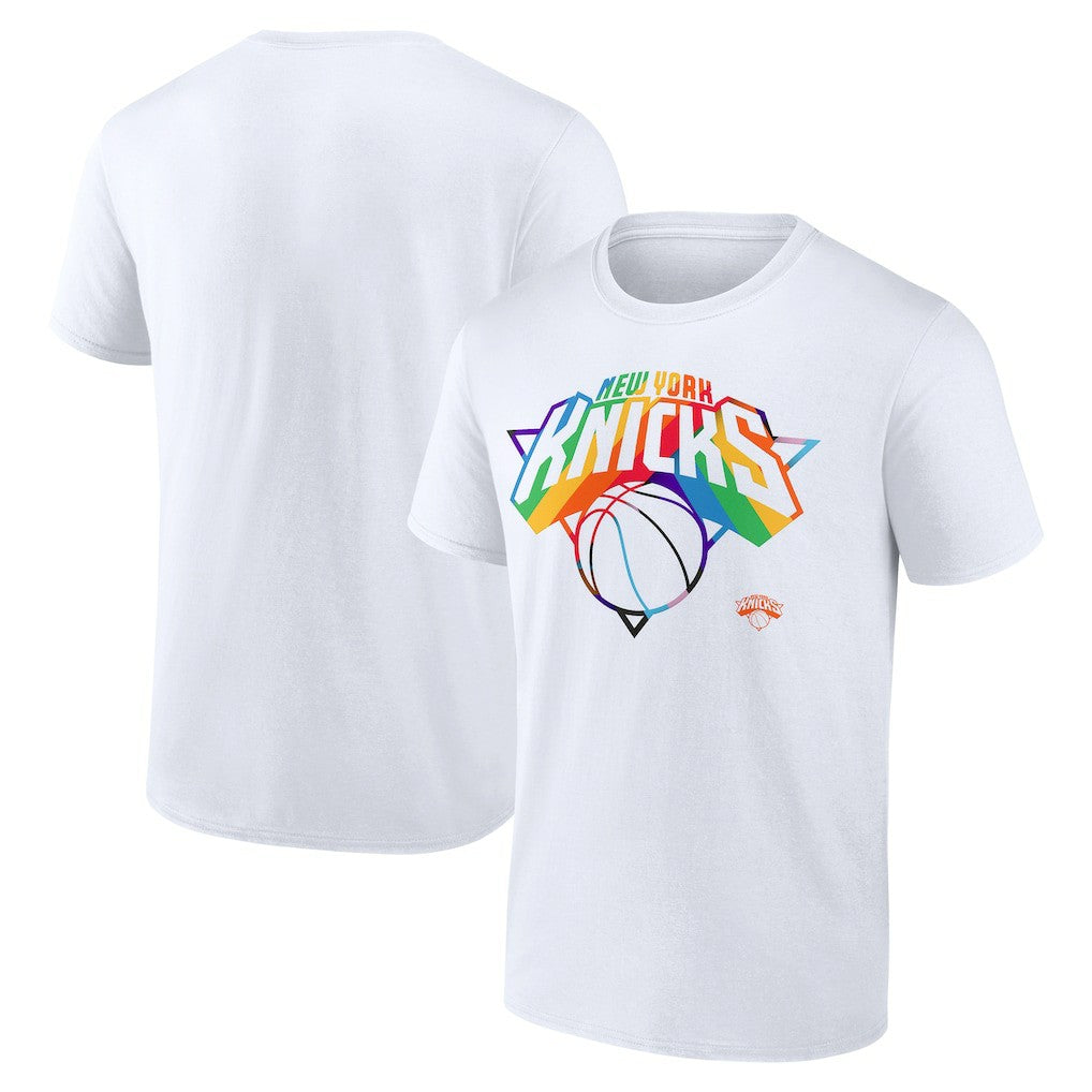 New York Knicks Team Logo Pride T-Shirt White - NBA