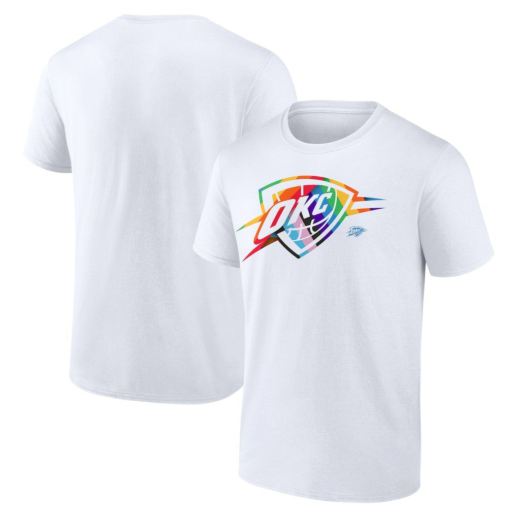 Oklahoma City Thunder Team Logo Pride T-Shirt White - NBA