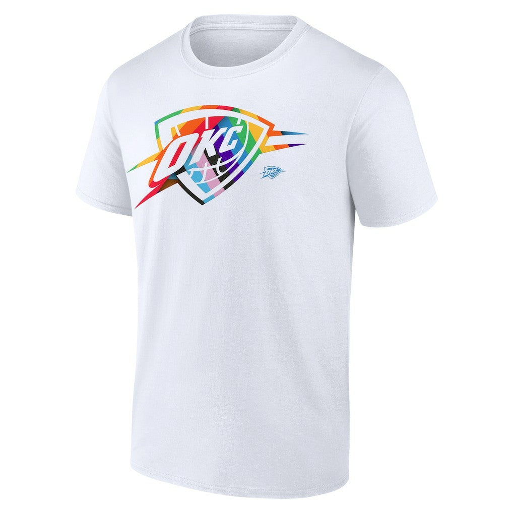 Oklahoma City Thunder Team Logo Pride T-Shirt White - NBA