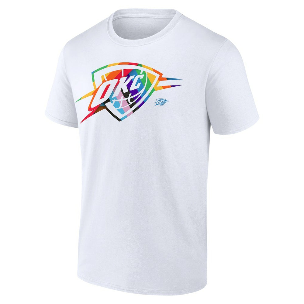 Oklahoma City Thunder Team Logo Pride T-Shirt White - NBA