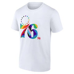 Philadelphia 76ers Team Logo Pride T-Shirt White - NBA