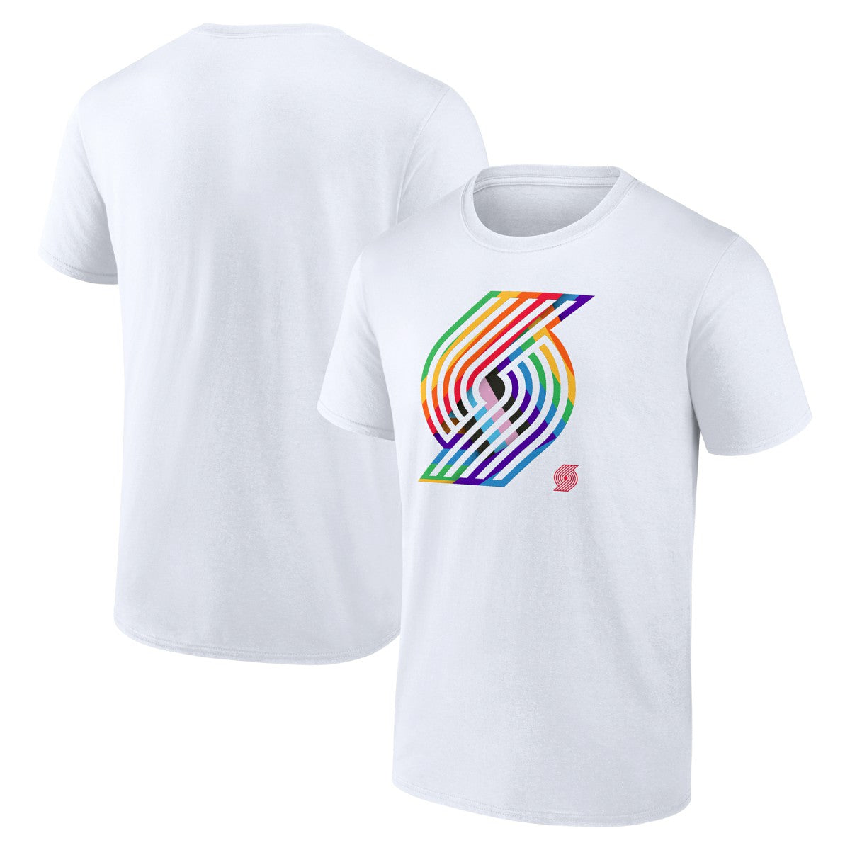 Portland Trail Blazers Team Logo Pride T-Shirt White - NBA