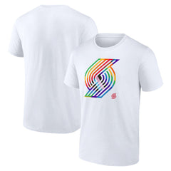 Portland Trail Blazers Team Logo Pride T-Shirt White - NBA