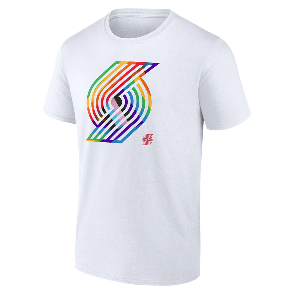 Portland Trail Blazers Team Logo Pride T-Shirt White - NBA