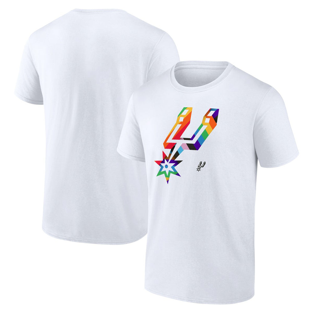 San Antonio Spurs Team Logo Pride T-Shirt White - NBA
