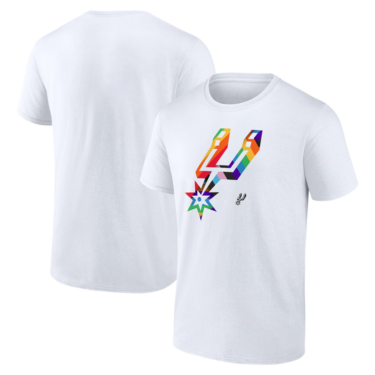 San Antonio Spurs Team Logo Pride T-Shirt White - NBA