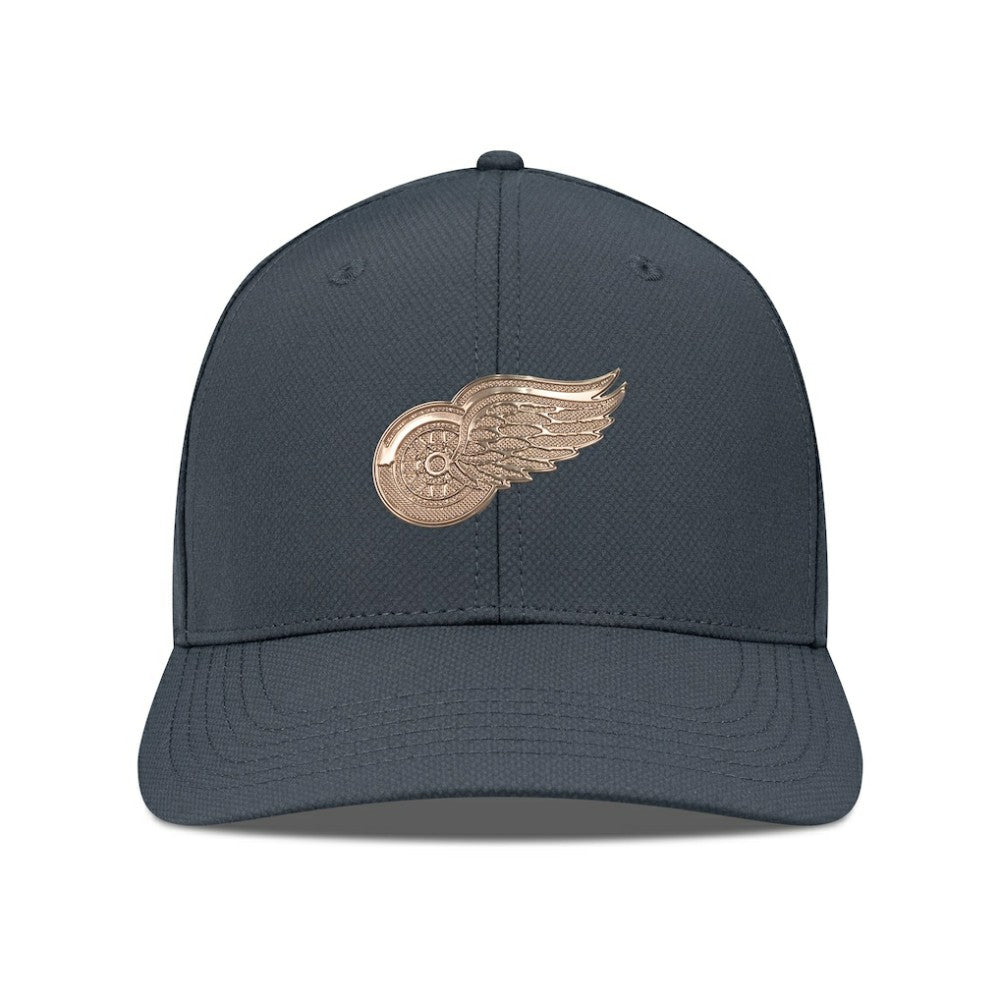 Detroit Red Wings Levelwear Rise Copper Insignia Flex Hat - Charcoal - NHL