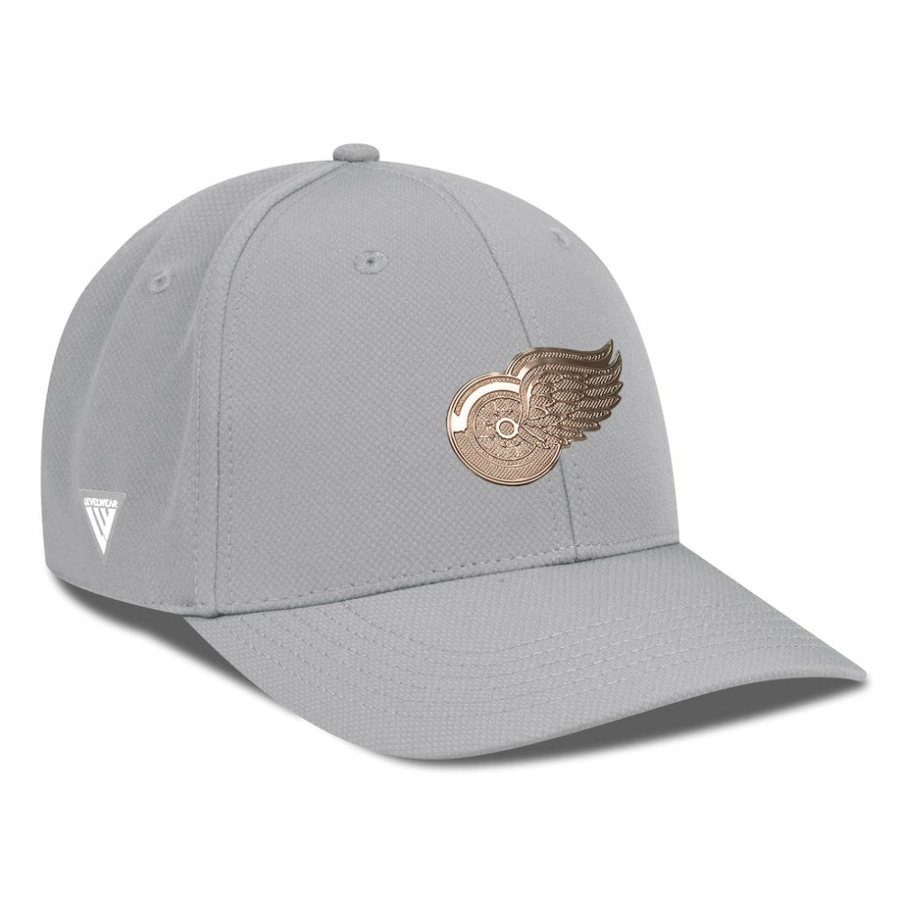 Detroit Red Wings Levelwear Rise Copper Insignia Flex Hat - Gray - NHL