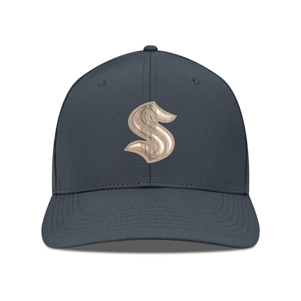 Seattle Kraken Levelwear Rise Copper Insignia Flex Hat - Charcoal - NHL