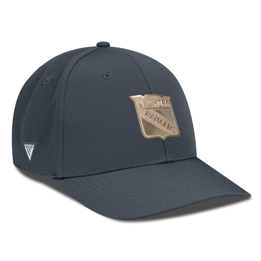 New York Rangers Levelwear Rise Copper Insignia Flex Hat - Charcoal - NHL