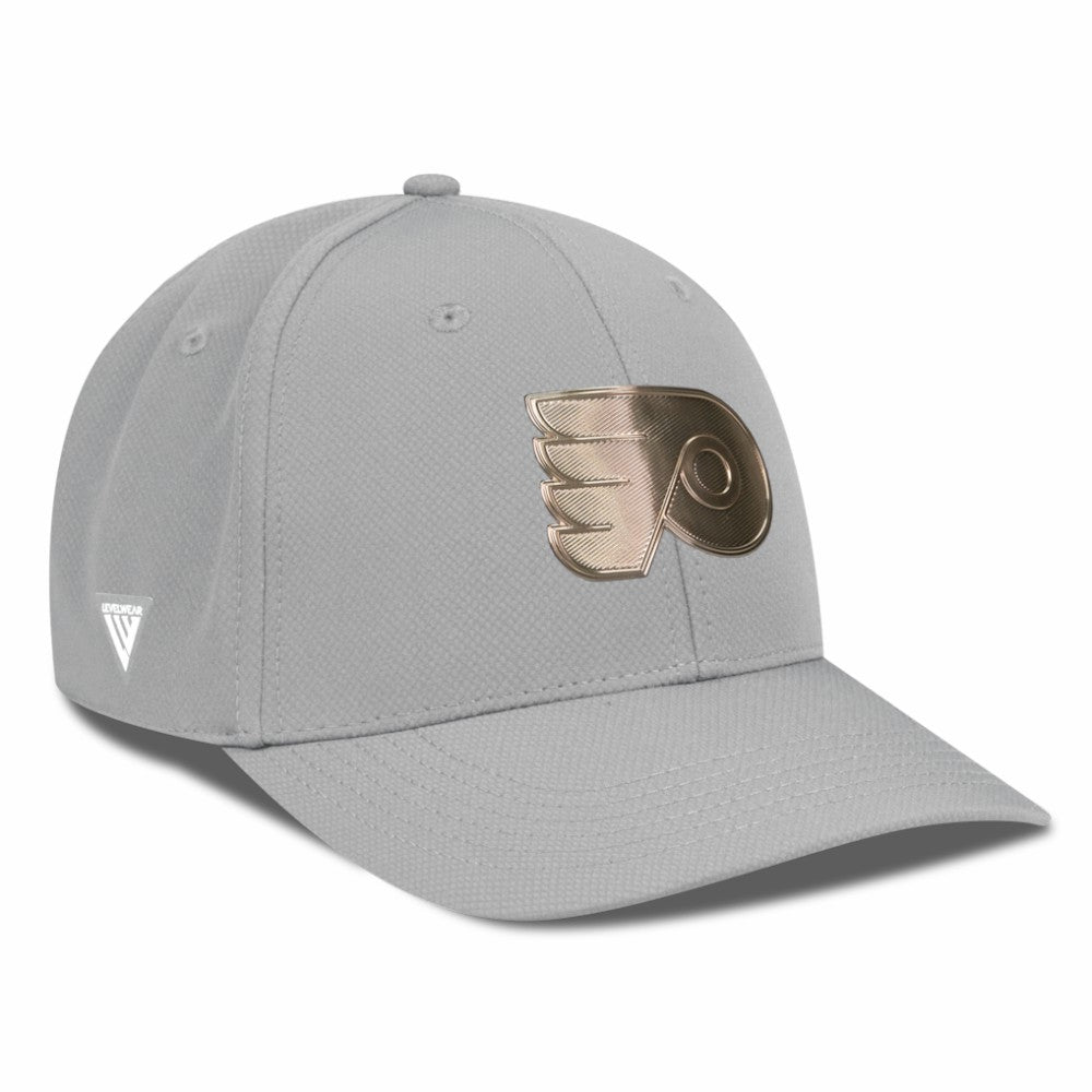 Philadelphia Flyers Levelwear Rise Copper Insignia Flex Hat - Gray - NHL