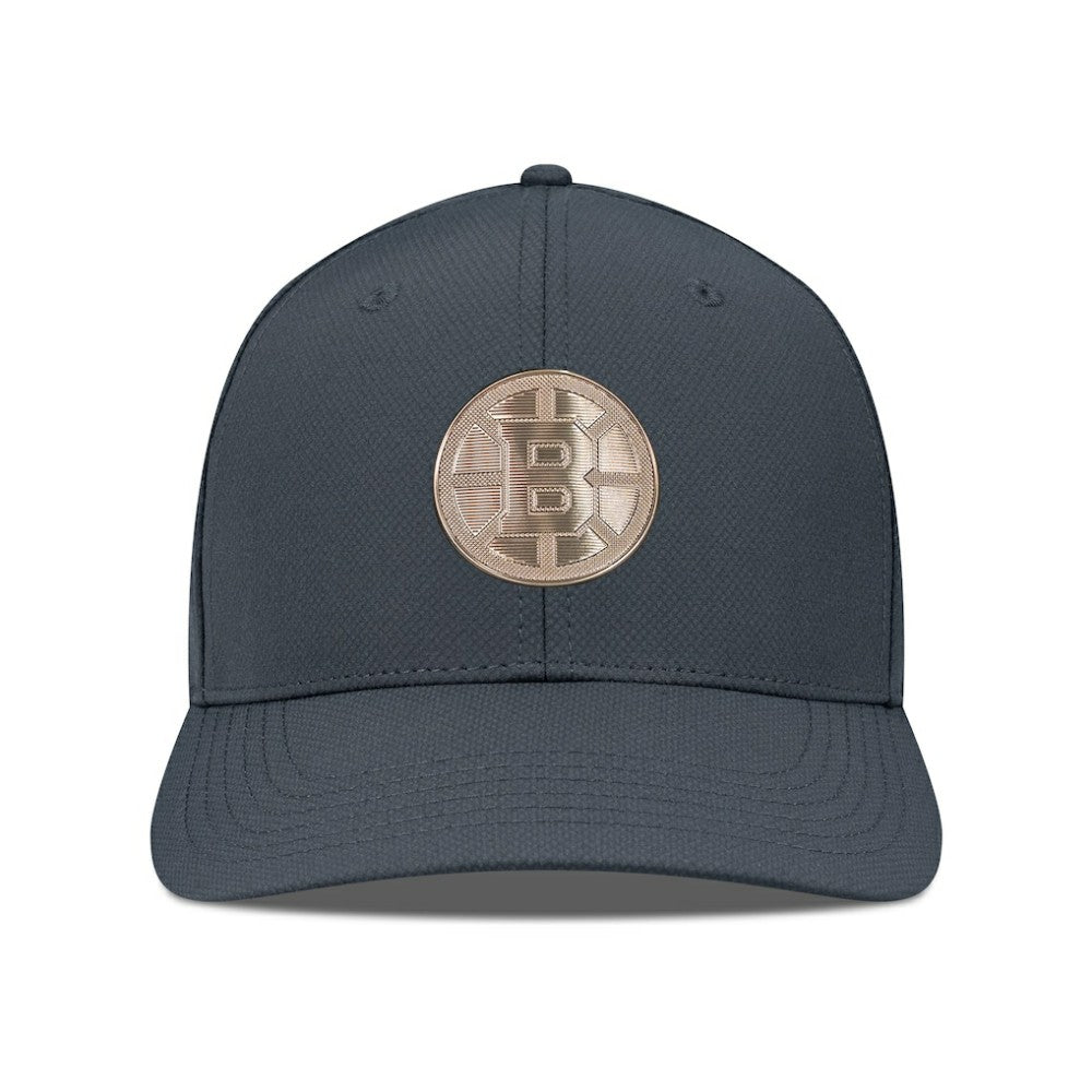 Boston Bruins Levelwear Rise Copper Insignia Flex Hat - Charcoal - NHL