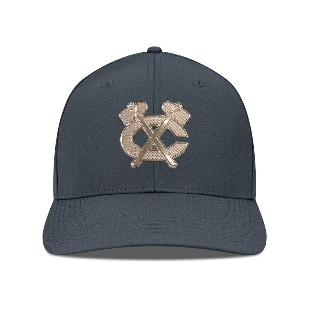 Chicago Blackhawks Levelwear Rise Copper Insignia Flex Hat - Charcoal - NHL