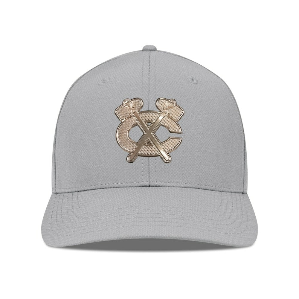 Chicago Blackhawks Levelwear Rise Copper Insignia Flex Hat - Gray - NHL