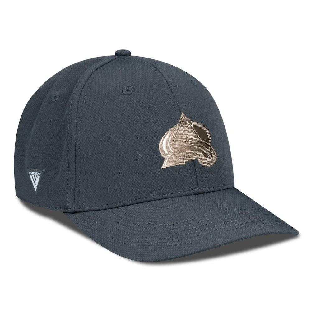 Colorado Avalanche Levelwear Rise Copper Insignia Flex Hat - Charcoal - NHL