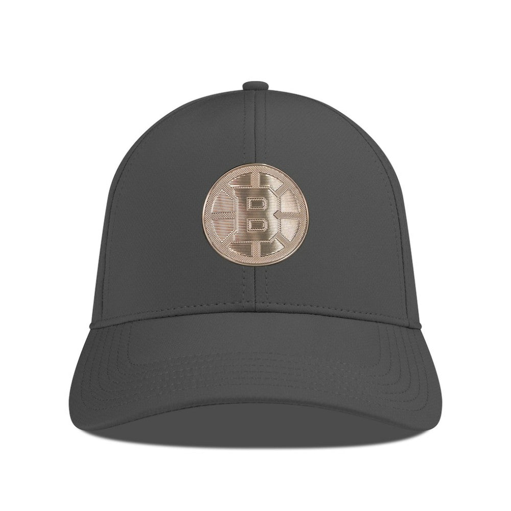 Boston Bruins Levelwear Ascend Copper Insignia Vented Adjustable Hat - Charcoal - NHL