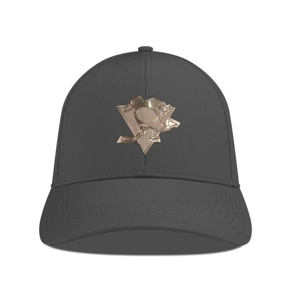 Pittsburgh Penguins Levelwear Ascend Copper Insignia Vented Adjustable Hat - Charcoal - NHL