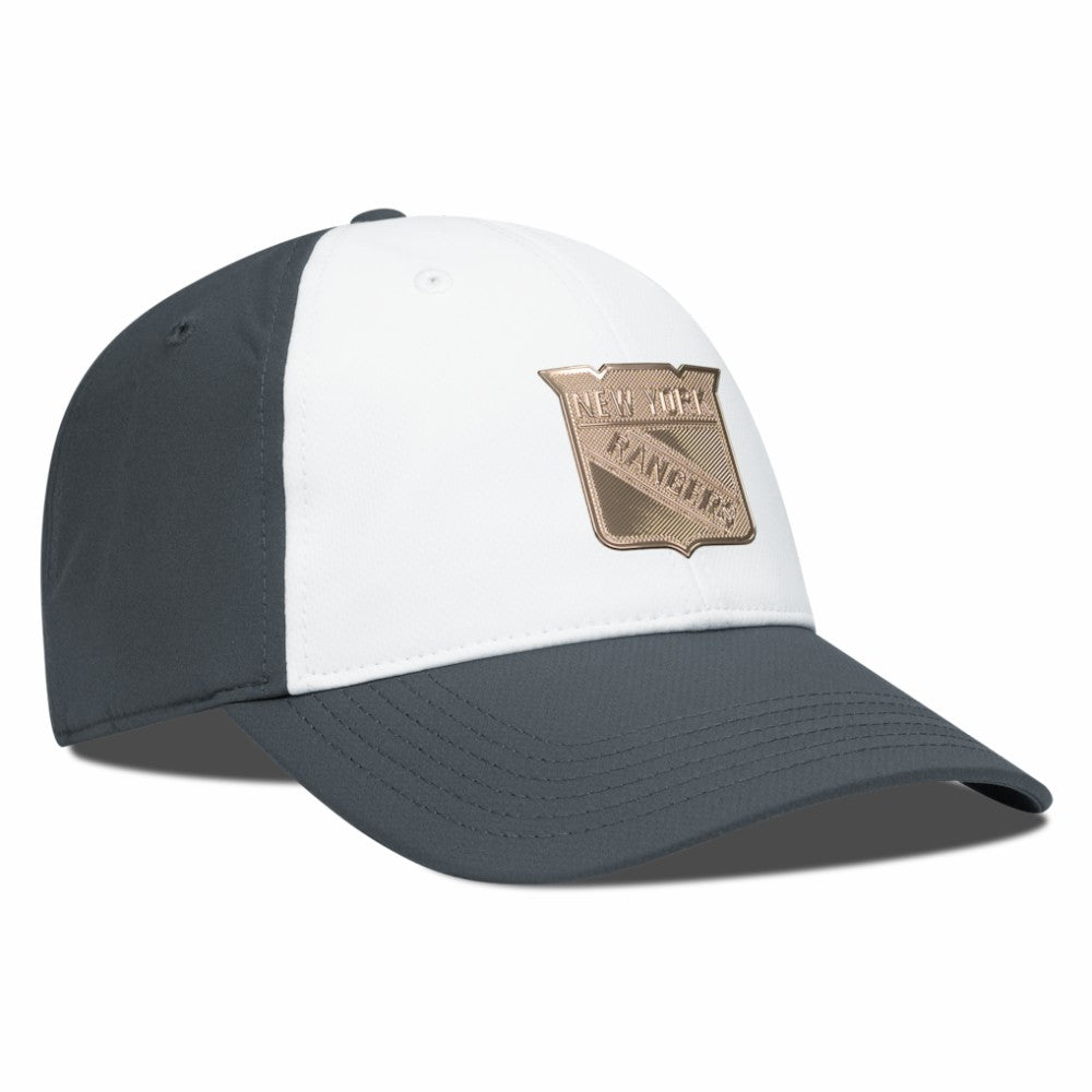 New York Rangers Levelwear Endure Copper Insignia Adjustable Hat - White/Charcoal - NHL