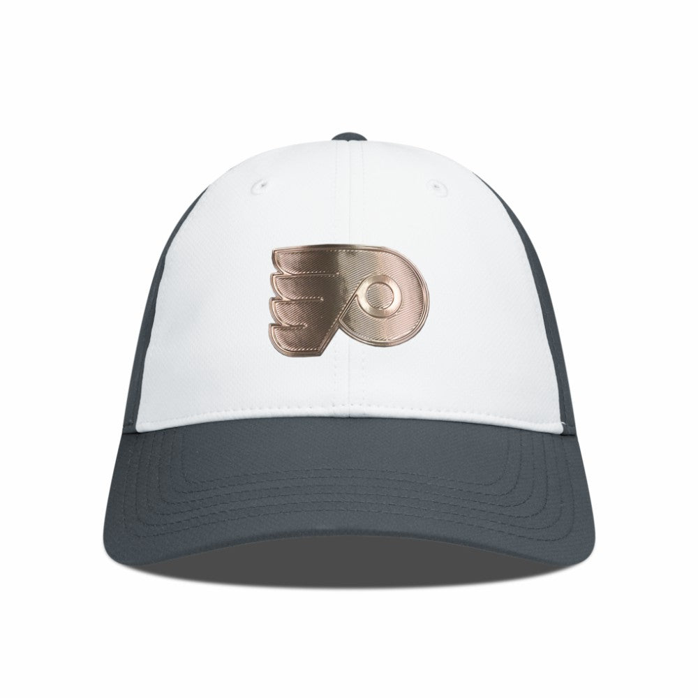 Philadelphia Flyers Levelwear Endure Copper Insignia Adjustable Hat - White/Charcoal - NHL