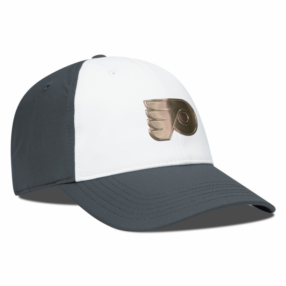 Philadelphia Flyers Levelwear Endure Copper Insignia Adjustable Hat - White/Charcoal - NHL