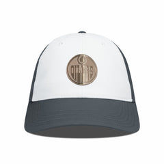 Edmonton Oilers Levelwear Endure Copper Insignia Adjustable Hat - White/Charcoal - NHL