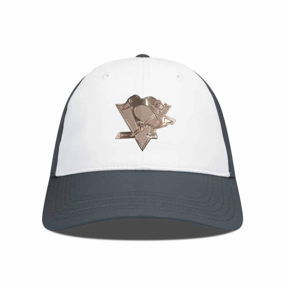 Pittsburgh Penguins Levelwear Endure Copper Insignia Adjustable Hat - White/Charcoal - NHL