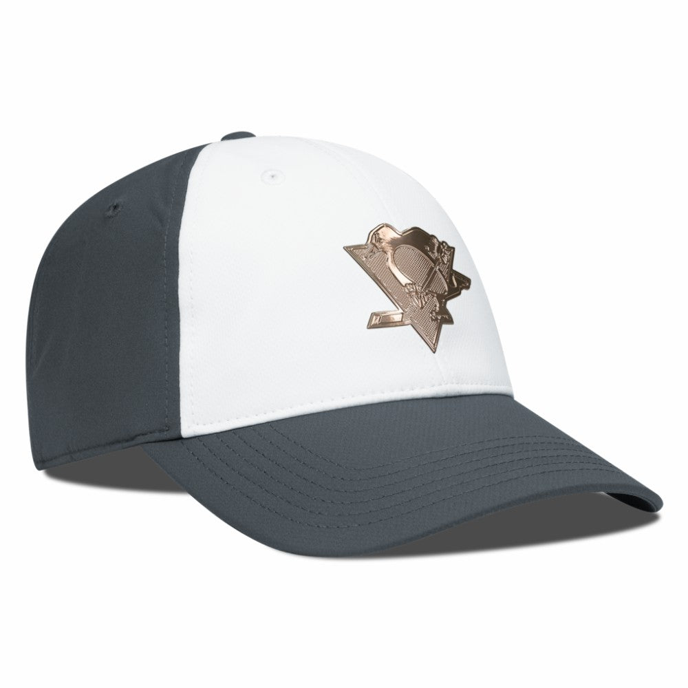 Pittsburgh Penguins Levelwear Endure Copper Insignia Adjustable Hat - White/Charcoal - NHL