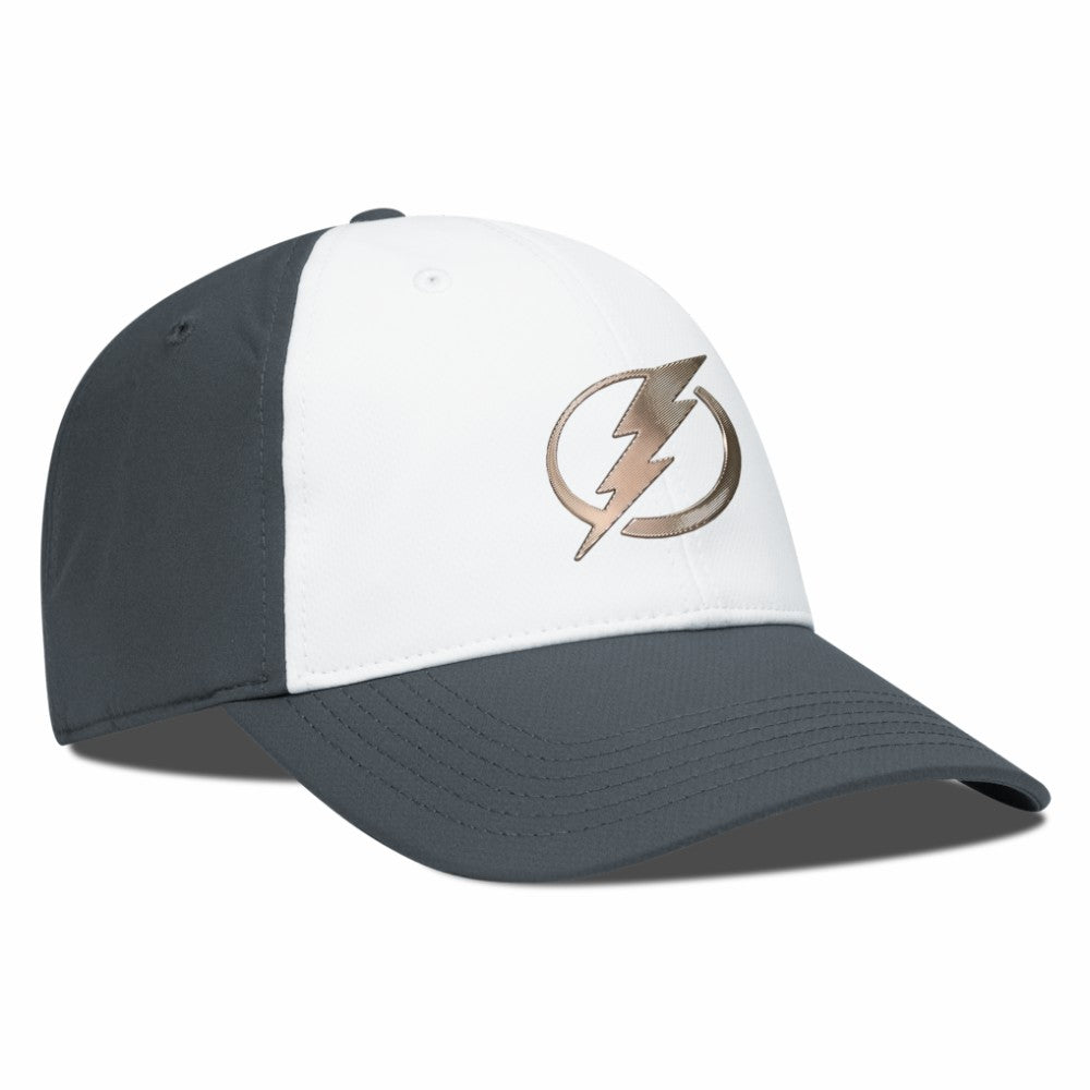 Tampa Bay Lightning Levelwear Endure Copper Insignia Adjustable Hat - White/Charcoal - NHL