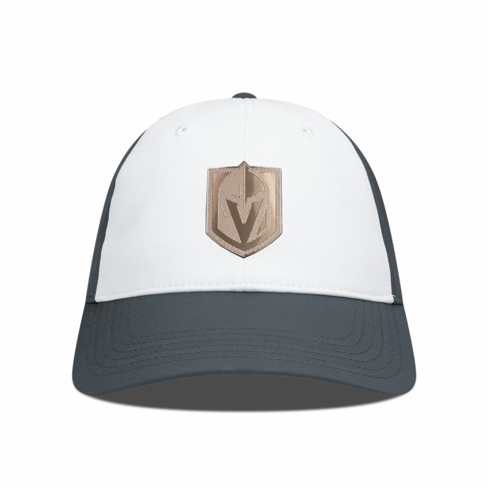 Vegas Golden Knights Levelwear Endure Copper Insignia Adjustable Hat - White/Charcoal - NHL