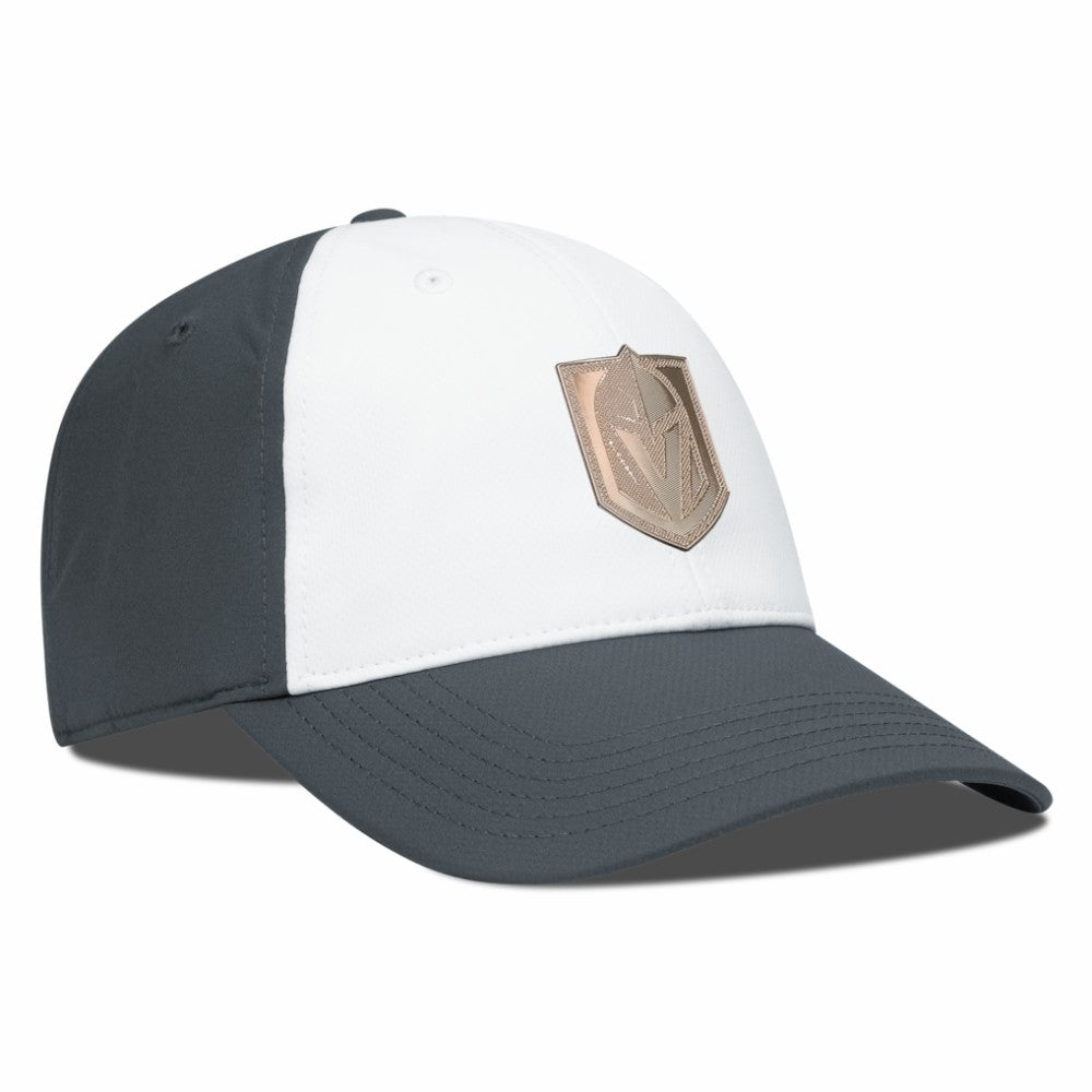 Vegas Golden Knights Levelwear Endure Copper Insignia Adjustable Hat - White/Charcoal - NHL