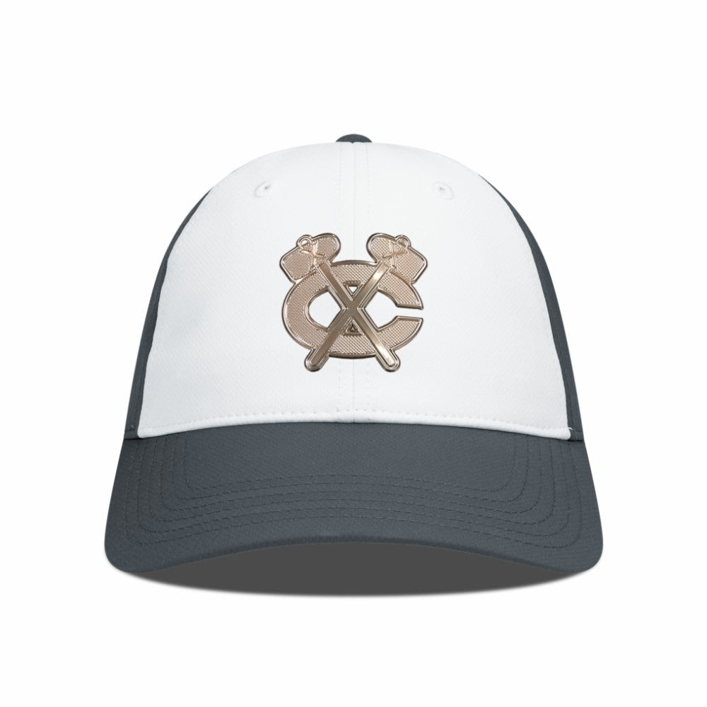 Chicago Blackhawks Levelwear Endure Copper Insignia Adjustable Hat - White/Charcoal - NHL