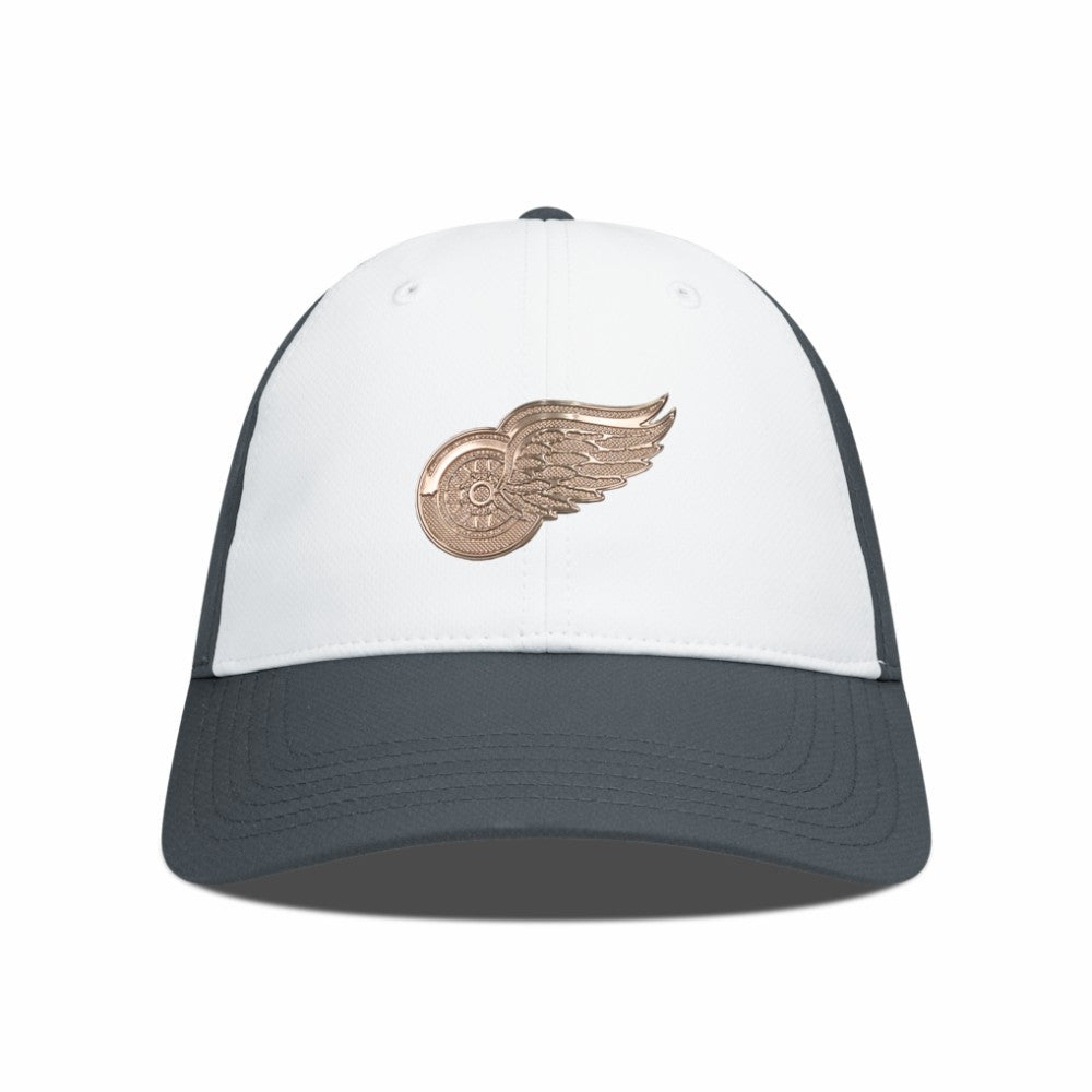 Detroit Red Wings Levelwear Endure Copper Insignia Adjustable Hat - White/Charcoal - NHL