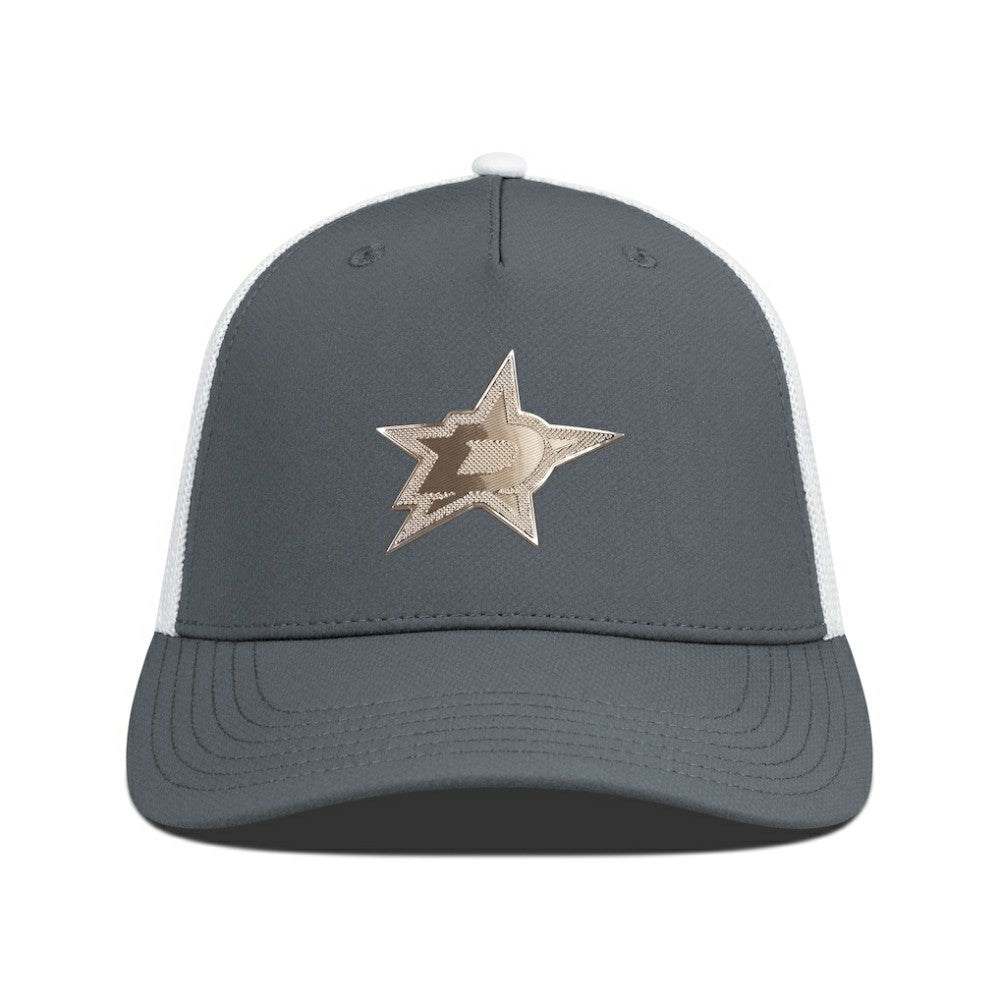Dallas Stars Levelwear Signal Copper Insignia Trucker Adjustable Hat - Charcoal/White - NHL