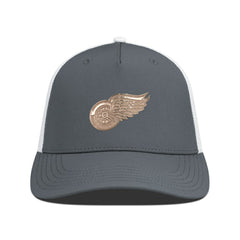 Detroit Red Wings Levelwear Signal Copper Insignia Trucker Adjustable Hat - Charcoal/White - NHL