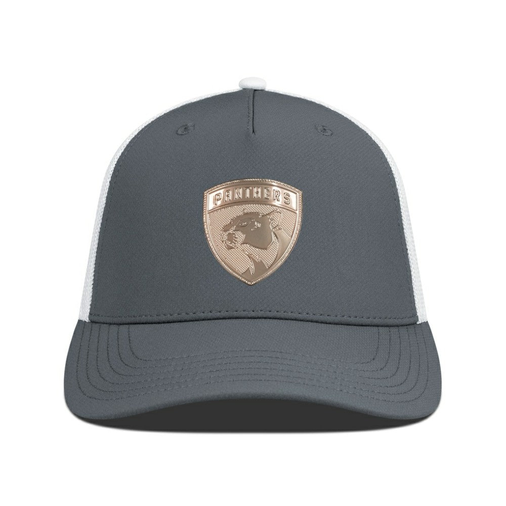 Florida Panthers Levelwear Signal Copper Insignia Trucker Adjustable Hat - Charcoal/White - NHL