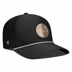 Edmonton Oilers Levelwear Gordon Copper Insignia Vented Adjustable Hat - Black - NHL