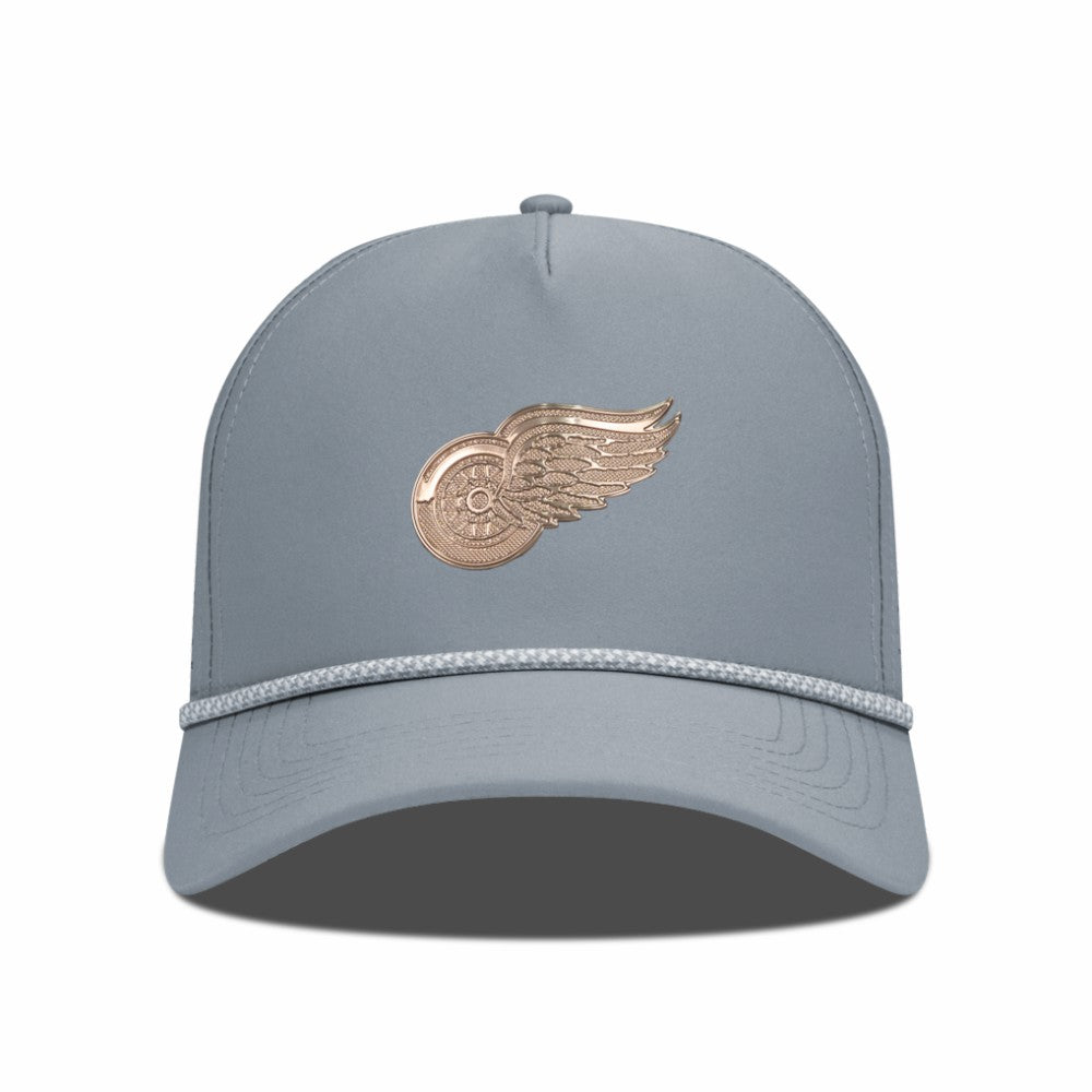 Detroit Red Wings Levelwear Gordon Copper Insignia Vented Adjustable Hat - Gray - NHL