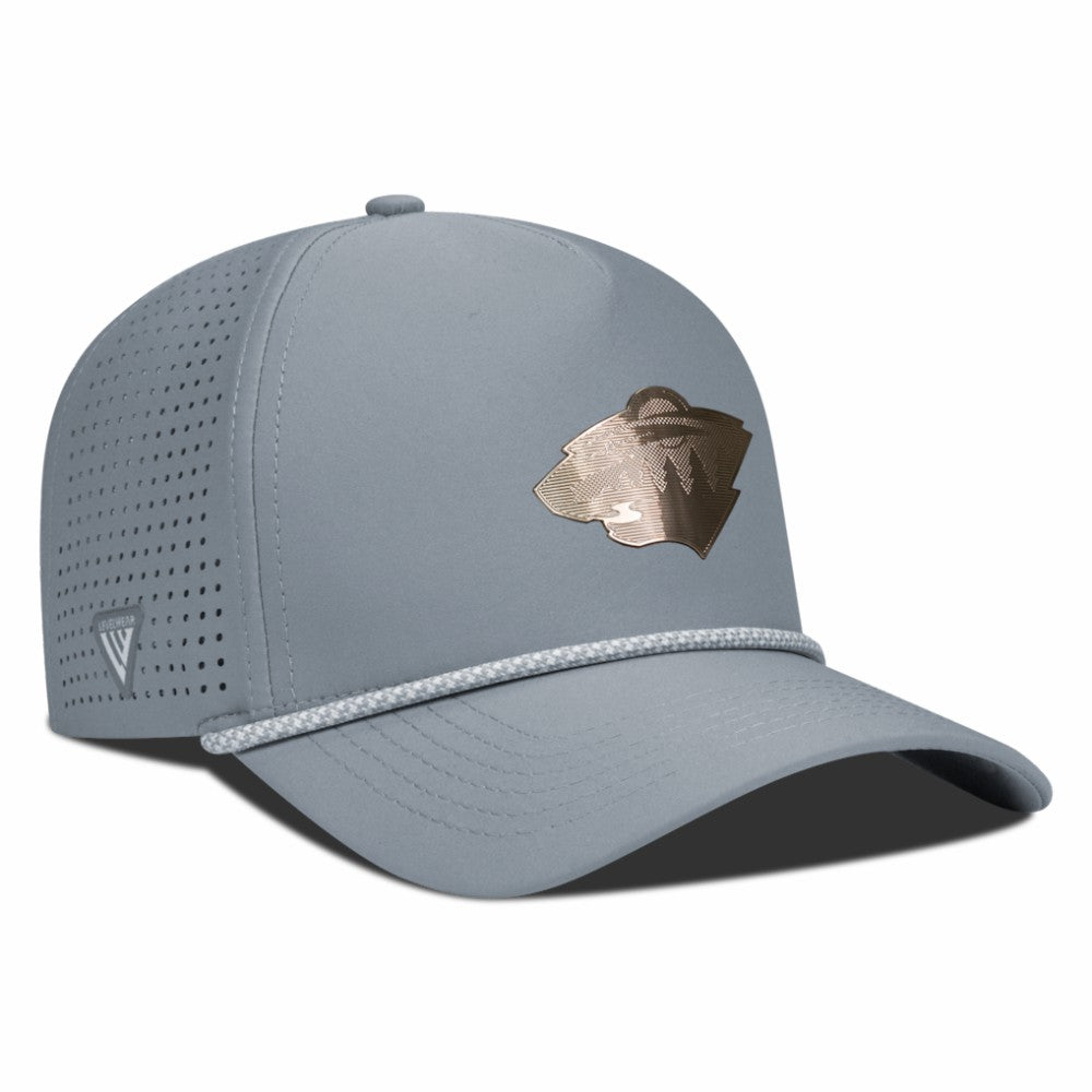 Minnesota Wild Levelwear Gordon Copper Insignia Vented Adjustable Hat - Gray - NHL