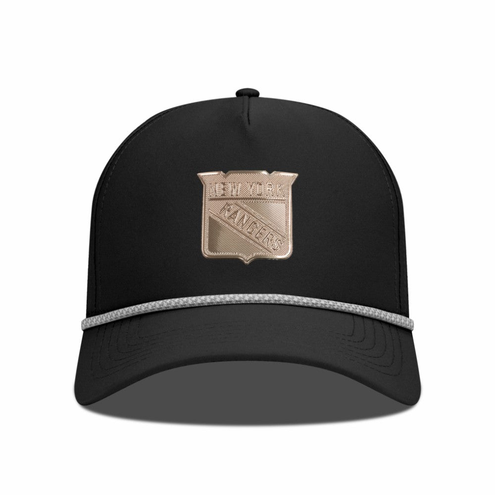 New York Rangers Levelwear Gordon Copper Insignia Vented Adjustable Hat - Black - NHL