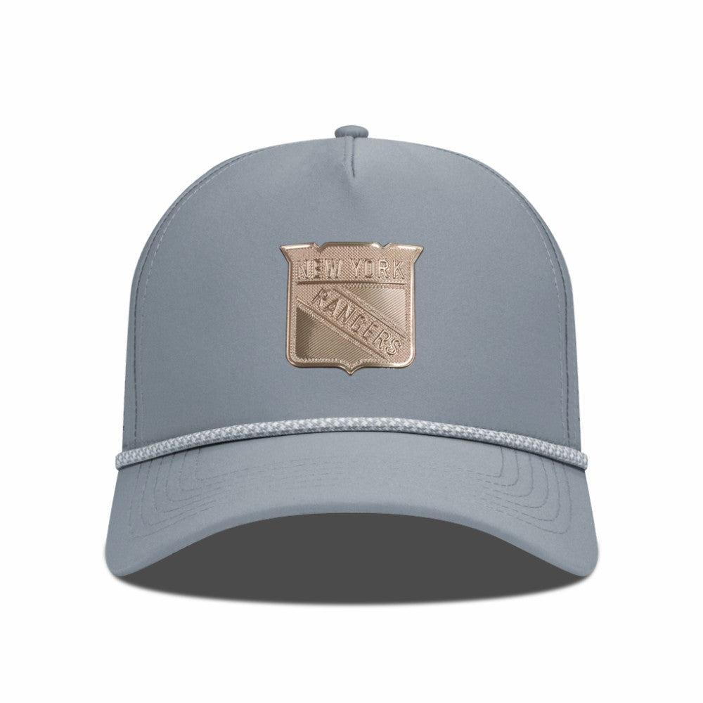 New York Rangers Levelwear Gordon Copper Insignia Vented Adjustable Hat - Gray - NHL